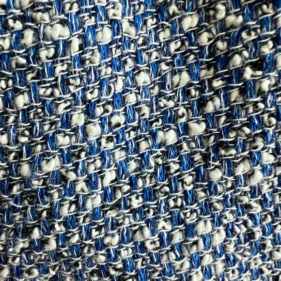 Talbots Tweed Open Front Blue Blazer Jacket XL Petite - Picture 3 of 8